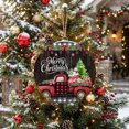 thumbnail image 5 of Welcome Sign for Front Door, Merry Christmas Round Metal Wall Art Wreaths, Xmas Tree Truck Balls Gifts Brown Wood Outdoor Indoor Wall Hanging Sign for Porch Decor Housewarming Gifts 5.9 Inch, 5 of 8