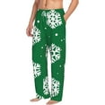 thumbnail image 2 of Sigee Snowflake Print Men's Pajama Pants - Soft Lounge Sleep Bottoms with Elastic Waistband and Pockets-Large, 2 of 9