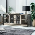 thumbnail image 4 of Industrial Farmhouse TV Stand for Large 65+ Inch TVs - Media Console with Mesh Doors & Ample Storage, 4 of 8