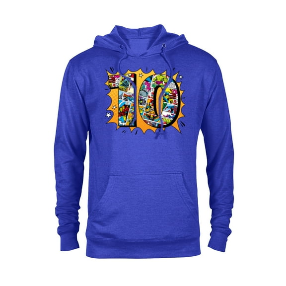 Marvel Avengers Comics 10th Birthday - Pullover Hoodie for Adults - Customized-Royal Heather