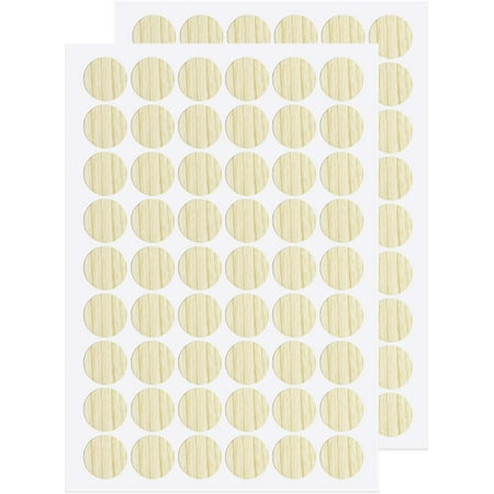

Screw Hole Stickers PVC Covers Self Adhesive 21mm Decorative Stickers Screws Covers Caps Great for Wooden Furniture Wardrobe Cabinet Shelf Desk Plate 2 Sheet PC-198