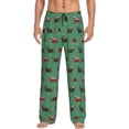 thumbnail image 2 of Kdxio Christmas Dachshund Print Men's Sleep Pajama Pant Lounge Pants with Pockets, 2 of 8