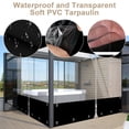 thumbnail image 5 of TOPCHANCES Clear Vinyl Curtains with Zipper Entry, Heavy Duty Waterproof PVC Clear Tarp with Grommets, Outdoor Clear Panel Curtain for Porch, Pergola, Gazebo, Patio, Enclosure (8'H x 8'W, Black), 5 of 18