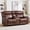 Brown, variant on Ebello 3-Seater Faux Leather Recliner Sofa Set, Manual Reclining Chair and Loveseat with Cup Holders and Storage Space for Living Room, Home Theater, Brown