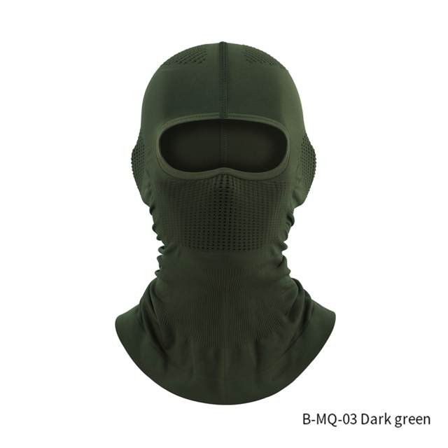Ice Silk Sunscreen Mask Full Face Sports Headgear Bicycle Motorcycle Riding Mask Dark Green
