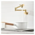 thumbnail image 4 of Robinet d'Évier de Cuisine Mural Robinet de Pot en Laiton Robinet de Cuisine Simple Robinet d'Évier Froid Rotation Bec Pliant Doré/chrome, Débit d'Eau Élevé, 4 of 7