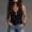 Black, variant on Womens Deep V Neck Tank Tops Sleeveless Wrap Tops Slim Fitted Ruched Shirts 2026