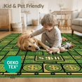 thumbnail image 4 of ODIKA Grid Symbols Currency Note Bold Border Collage Motif Vintage Funky Flowing Pet Friendly & Kids Safe Play for Playroom, Bedroom, Reading Nook, 4 of 7