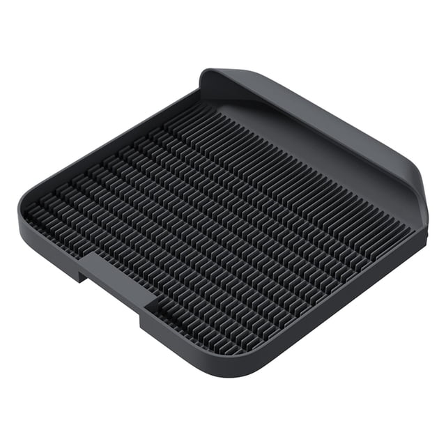 Alfombrilla para arena para gatos, caja de arena para gatitos, almohadilla para el pie de cama, alfombra antideslizante para el suelo, arena para gatos Negro