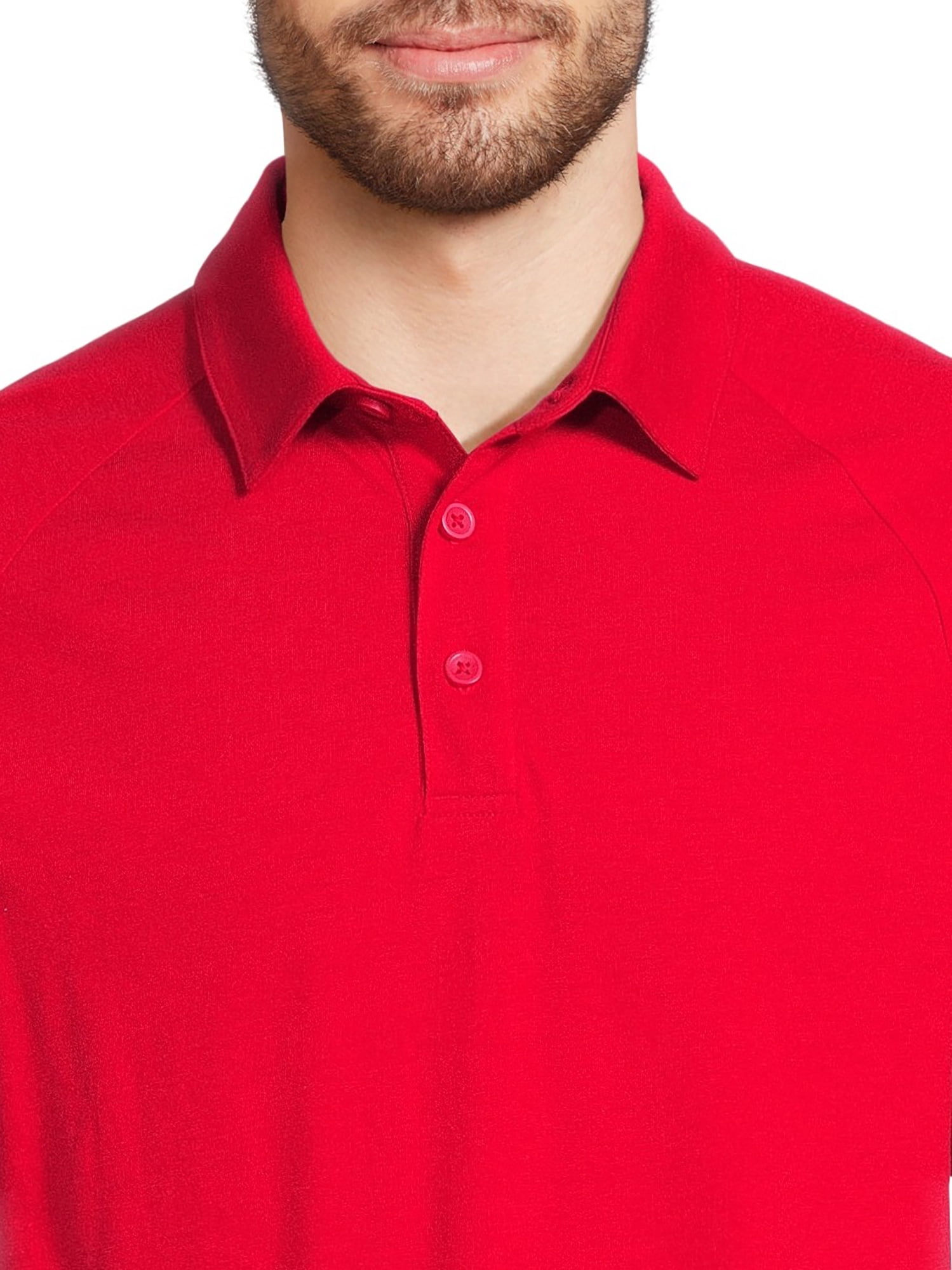 Athletic Works Men's & Big Men's Active Polo Shirt, Sizes S- 3XL