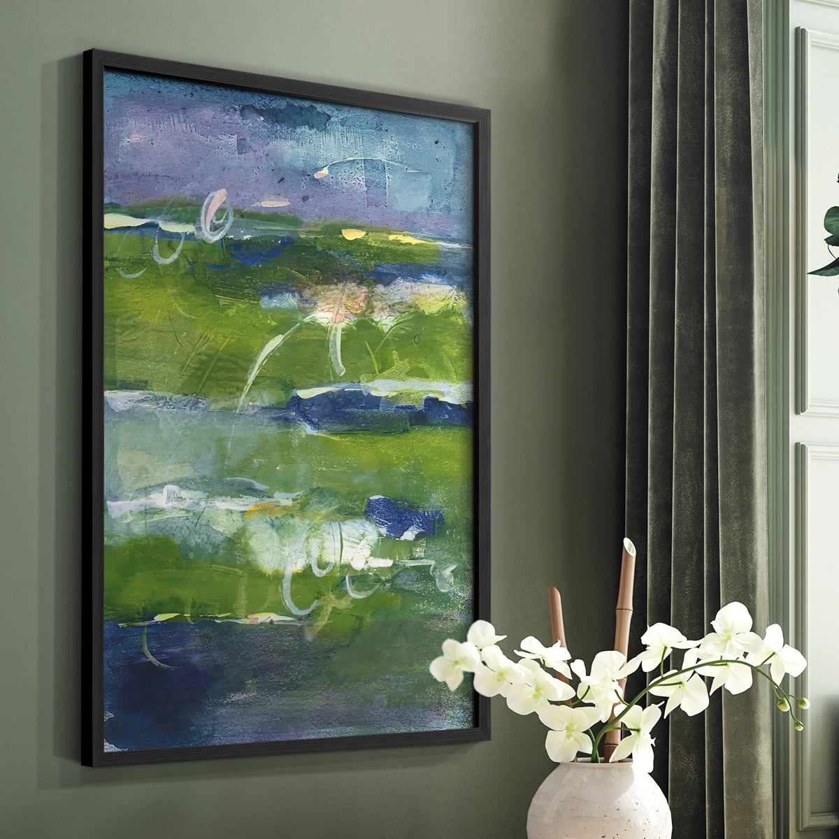 Bales of Color II Framed Print in Black Solid Wood Framed Print No Nail Hanging