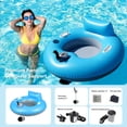 thumbnail image 4 of Foxlux Motorized Pool Float, Rechargeable Motorized Floats with Cup Holder – Single Motor Heavy Duty Electric Lounger Raft , Pool, Lake & Party Use, 1 count/Pack, 4 of 8