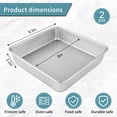 thumbnail image 7 of Donepart 9x9inch Square Cake Pan Set of 2, Nonstick Brownie Pan 2-Pack, Carbon Steel Baking Pans for Cakes Casseroles, Oven Safe, 7 of 7