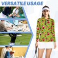 thumbnail image 6 of Uorisanigo Cute Ladybug Women's Golf Shirt Fashion Long Sleeve Women's Dry-Fit Golf Polo Shirts Versatile Zip Up Collar Athletic Tops for Workout Sports, 6 of 7