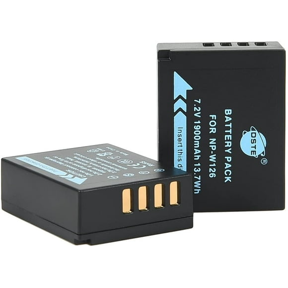 DSTE Remplacement pour 2X NP-W126 Li-ion y Compatible Fujifilm Finepix HS30 HS30EXR HS33EXR HS50EXR X-A1 X-E1 X-E2