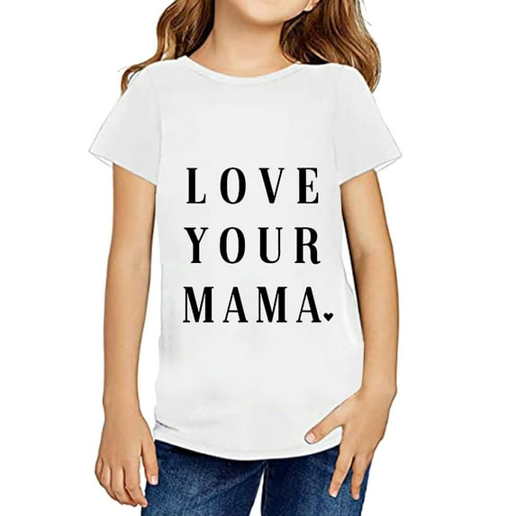 Aayomet Girls Short Sleeve Shirts The Children Unisex Baby Toddler Boys Girls Short Sleeve Letters Prints Graphic T Shirt Top,Pink 9-10 Years