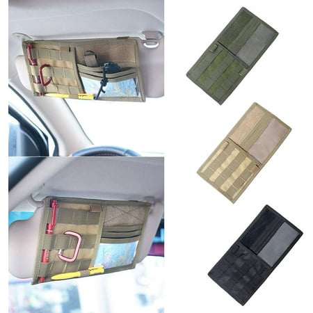 Visor Panel Car Molle Visor Organizer Tactical Storage Holder Pouch Bag Multifunction Folder Bag