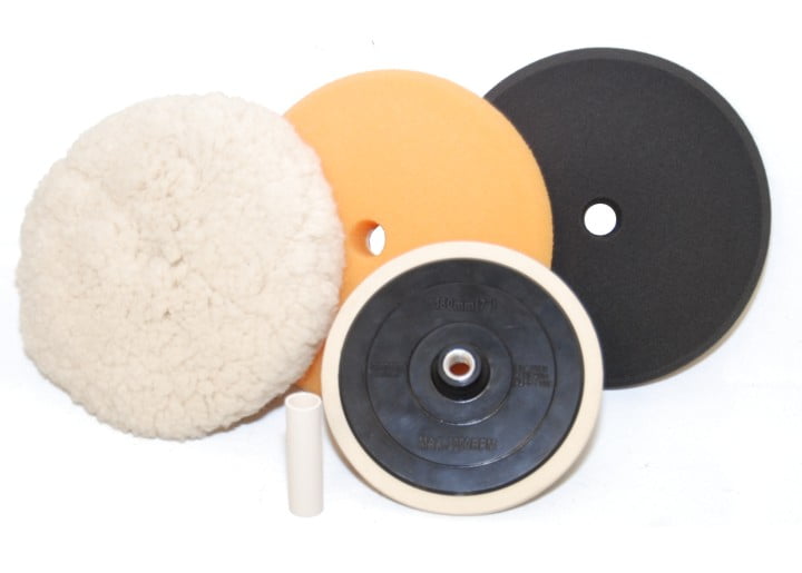 Foam Wool Buffing Polishing Pad Kit, 3 8" Polish Buff Pads Grip