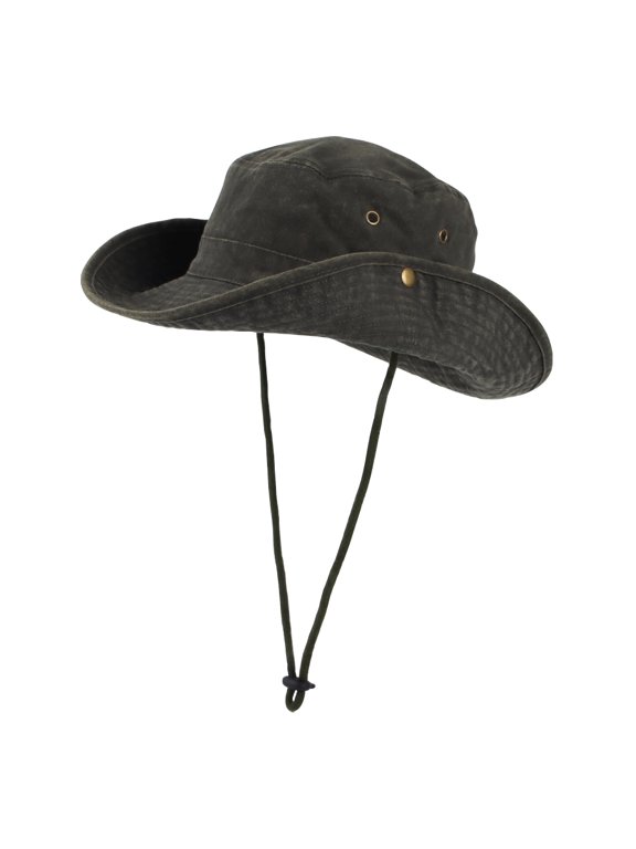 Wide Brim Boonie Bush Hat Fishing Hiking Hat Safari Cap Outdoor AP80241 (Grey)