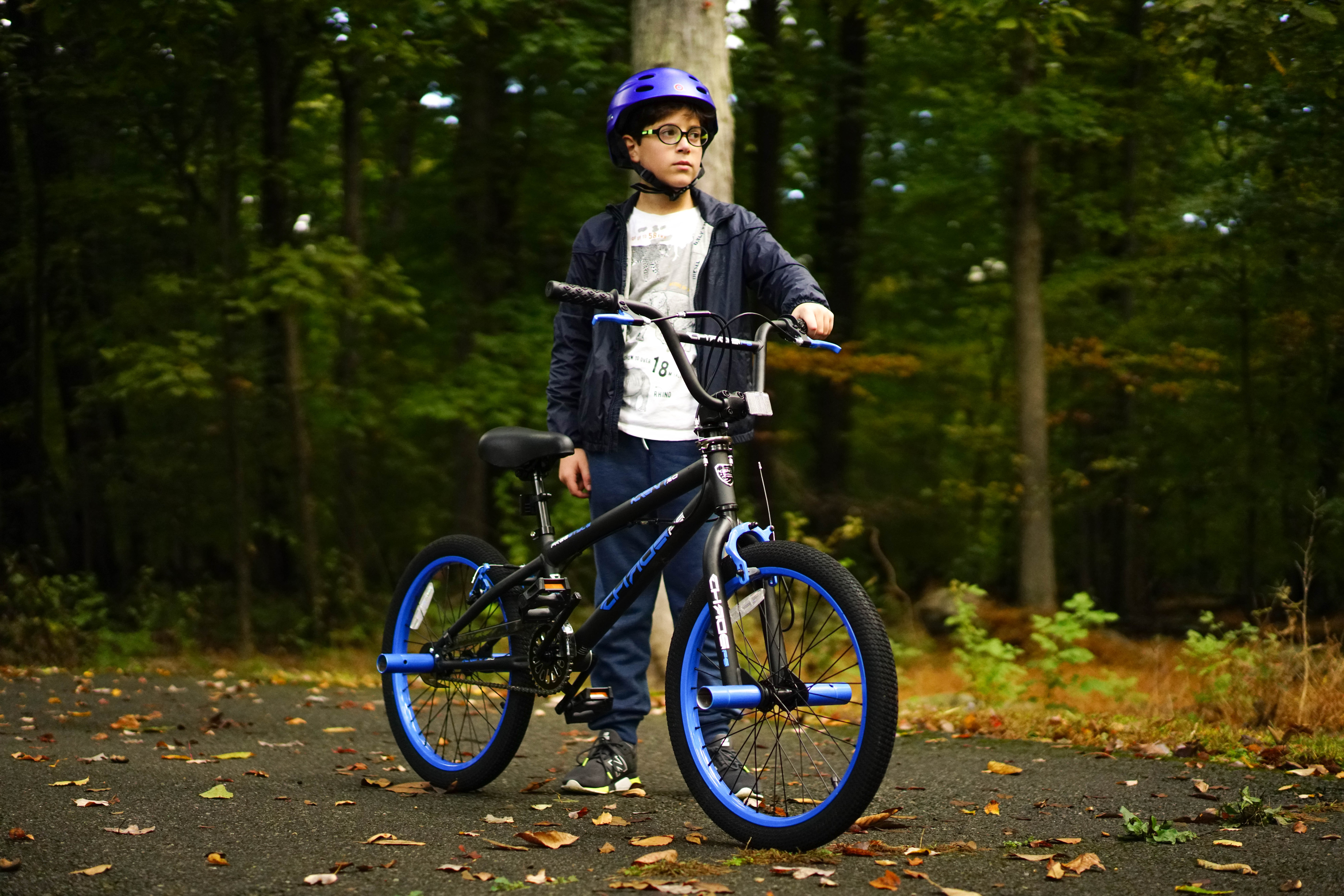 Kent Chaos 20" Boy's Freestyle BMX Bike, Black/Blue photo 4