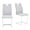 Two Grey, Silver, variant on Ciphrias 37.4 Inch Grey Faux Leather Dining Chairs Set of 2 for Dining Room