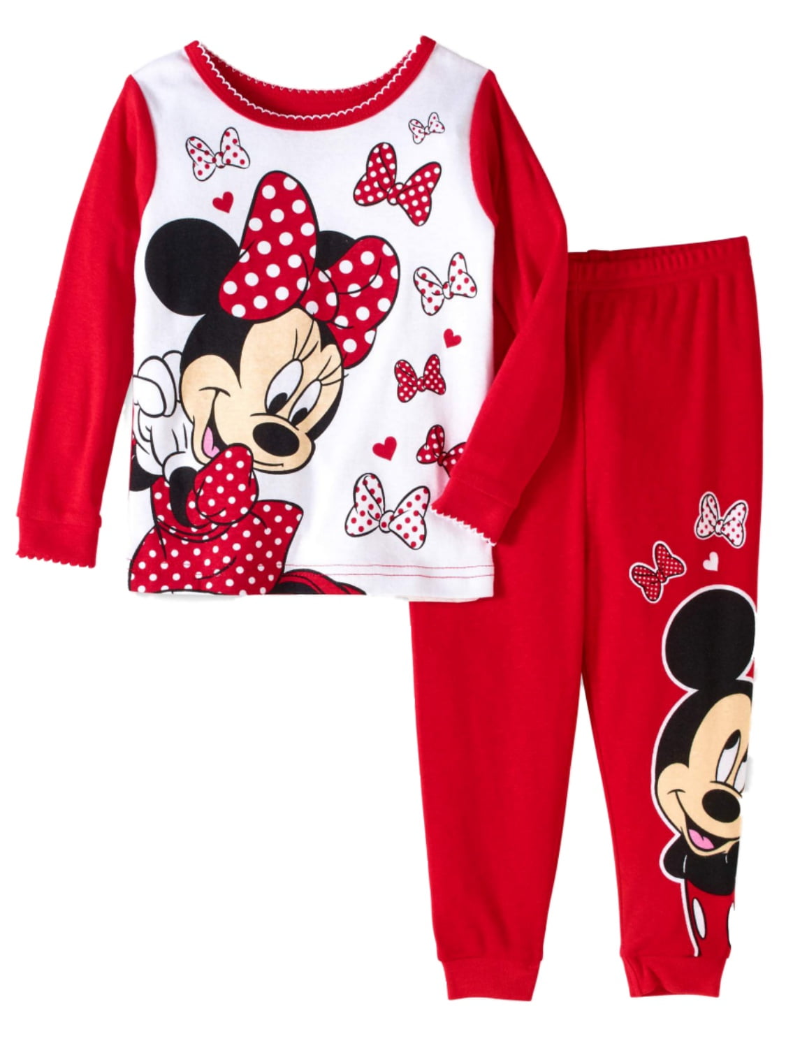 Disney Disney Infant Girls Red Polka Dot Mickey & Minnie Mouse