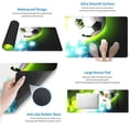 thumbnail image 3 of Cool Soccer Ball Printed Mouse Pad, Oversized Game Mouse Pad with Stitched Edge and Non-Slip Rubber Base, Desk Pad, Writing Pad, 3 of 7