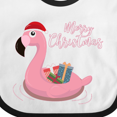 thumbnail image 4 of Inktastic Flamingo Merry Christmas Boys or Girls Baby Bib, 4 of 4