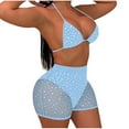 thumbnail image 2 of Gift for Girls Ofreoo Bathing Suit for Women Colorblock Two Piece Bikini Swimsuit String Tie Side Bathing Suit, 2 of 8