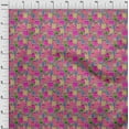 thumbnail image 4 of oneOone Cotton Cambric Fuschia Pink Fabric Abstracts Craft Projects Decor Fabric Printed By The Yard 56 Inch Wide, 4 of 5