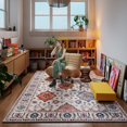 thumbnail image 4 of ASPILLOW Machine Washable Area Rug 5x7 Beige Soft Stain Resistant Print Carpet for Living Room Dining Room Bedroom Den, 4 of 6