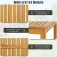 thumbnail image 4 of Gymax 5 Pieces Patio Acacia Wood Bar Set Outdoor Bar Height Table & Saddle Stool Chairs Set, 4 of 5