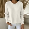 thumbnail image 2 of AcaicsNo Boundaries Women's Long Sleeve Sweater, Crew Neck Soft Lightweight Knit Pullover Casual Solid Color Tops, 2 of 5