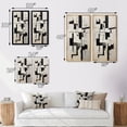 thumbnail image 4 of Designart "Abstract Geometrics Garden Of Urban Groove IX" Modern Geometric Framed Wall Art Set Of 2 - Modern Black Framed Canvas Set For Living Room Decor, 4 of 6