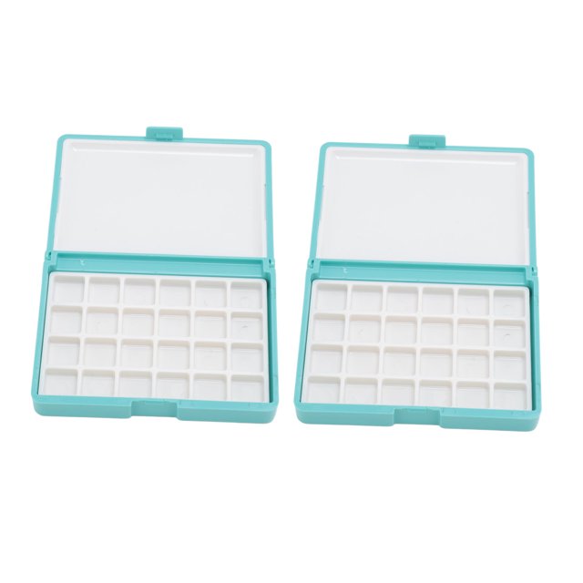 Caja de Acuarela, Mini Caja de Paleta de Acuarela Compacta, Bandeja Desmontable, Caja de Acuarela Portátil de PlásTico Duradero para Artistas Principiantes
