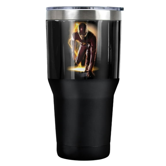The Flash Ready Stainless Steel Tumbler 30 oz Coffee Travel Cup, Vacuum Insulated & Double Wall with Leakproof Sliding Lid