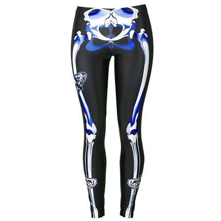 

1pc Halloween Cosplay Party Tight Leggings Skull Printed Pantyhose (Extra Large)