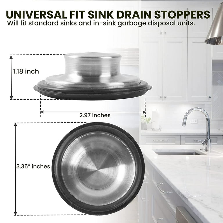 Universal Kitchen Sink Strainer/Stopper for Garbage Disposals