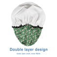 thumbnail image 4 of Shower Caps,Green Christmas Snowman Pattern Waterproof Shower Cap for Women 4 Pieces,Double Reusable Hair Cover for Shower PEVA Elastic Stretch Hem, 4 of 7