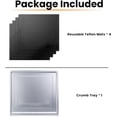 thumbnail image 3 of Crumb Tray Replacement for Ninja Foodi SP101 SP151 Air Fryer Oven with 4 Pcs Teflon Mats, Air Fryer Accessories for Ninja airfryer Flip Up Toaster Oven, 3 of 5