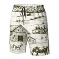 thumbnail image 4 of Balery Farm Animals 2 Traje de Baño Estilo Hawaiano para Hombre, Shorts de Secado Rápido con Bolsillos-X-Large, 4 of 6