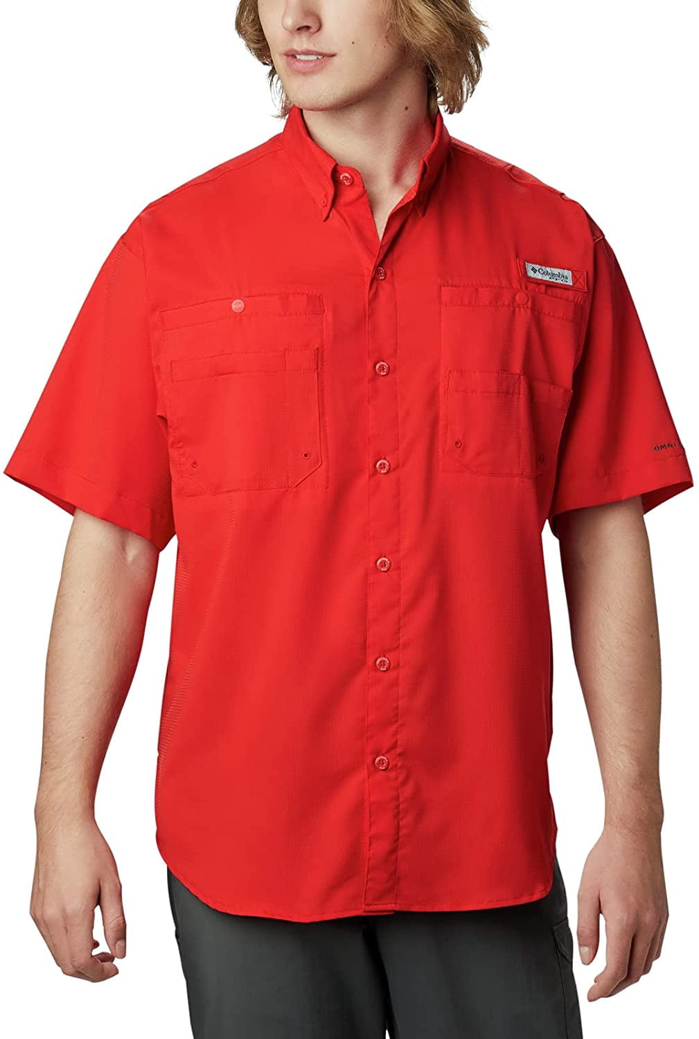 Columbia Mens PFG Tamiami II UPF 40 Short Sleeve Fishing Shirt Large