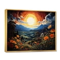 thumbnail image 2 of Designart "Mandala Sky Asian Painting I" Asian Floater Framed Wall Art Living Room, 2 of 7