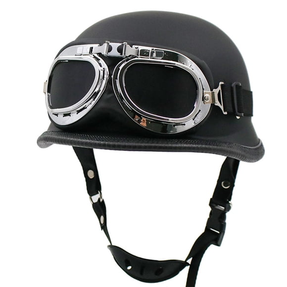 Riwesomey Casco de moto Cascos de motociclismo ajustables con cúpula elegante vintage Type3 NO3