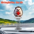 thumbnail image 5 of Cute Car Decor - Charming Hedgehog Car Ornaments, Dashboard Bobblehead Cat Decorations, Spring-Mounted Acrylic Hedgehog Figurines for Car Interior, Car Decorations Interior, 5 of 5