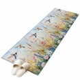 thumbnail image 2 of Spring Floral 2x6 Kitchen Runner Rug, Pastoral Rustic Hummingbird Botanical Non-Skid Rubber Backing Large Rectangle Rugs - Living Room Bedroom Home Office, Indoor Floor Mat Carpets Washable Rug, 2 of 9
