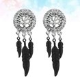 thumbnail image 3 of EeaseCA 2pcs Tree Pattern Auricle Puncture Ear Expansions Alloy Ear Tunnel Plugs Ear Gauges Expanders Body Piercing Jewelry (12mm), 3 of 8