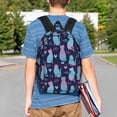 thumbnail image 4 of Easygdp Silhouette Cats Mochila Ligera de 15 Pulgadas para Estudiantes, Mochila Cómoda para la Escuela y Viajes, Correas Ajustables, 4 of 6