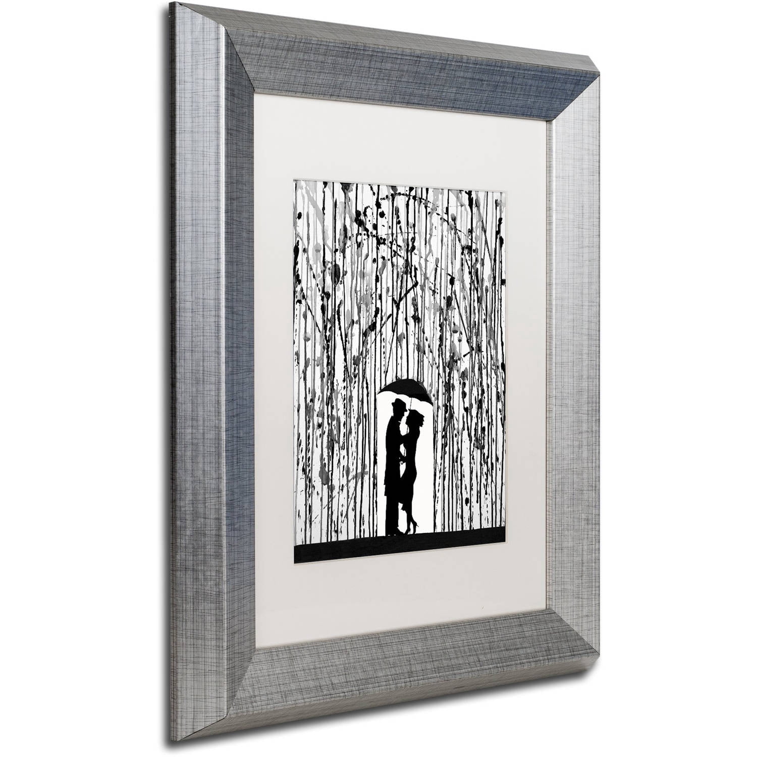 Trademark Fine Art 'Film Noir' Canvas Art by Marc Allante, White Matte, Silver Frame