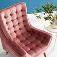 thumbnail image 7 of Modway Suggest Button Tufted Performance Velvet Lounge Chair in Dusty Rose, 7 of 7